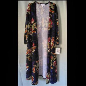 LulaRoe long floral cardigan sweater